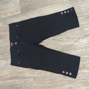 Vtg 90s Black BB Dakota Capri Pants